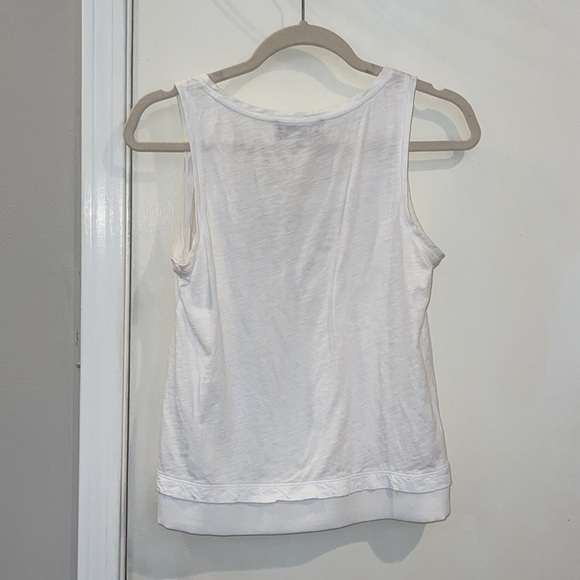 Loft Petite White Cut Out Front Tank Top - Picture 5 of 5